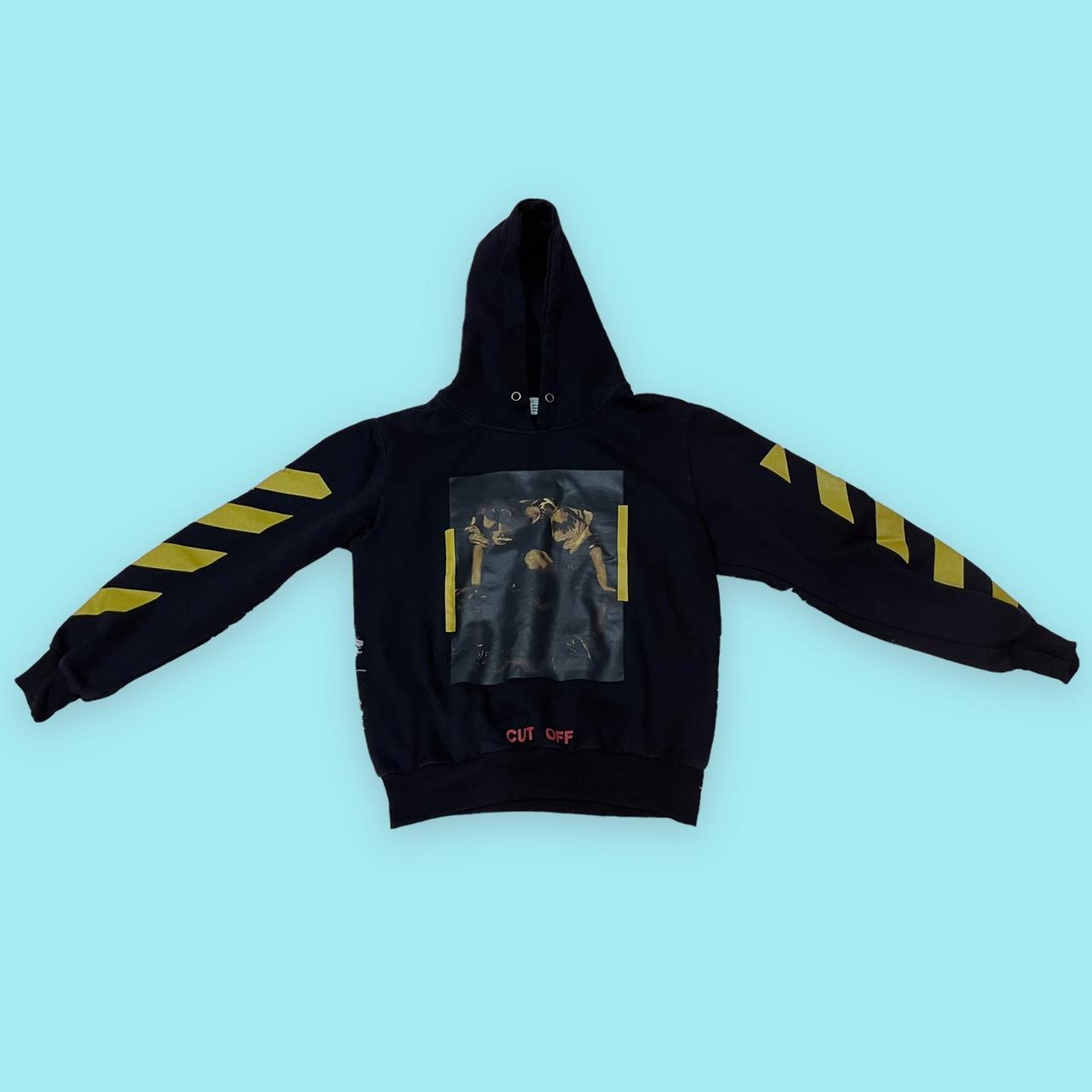 Off white cut 2025 off hoodie yellow