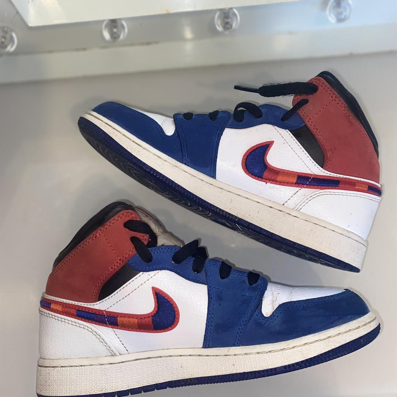 womens red and blue jordan 1