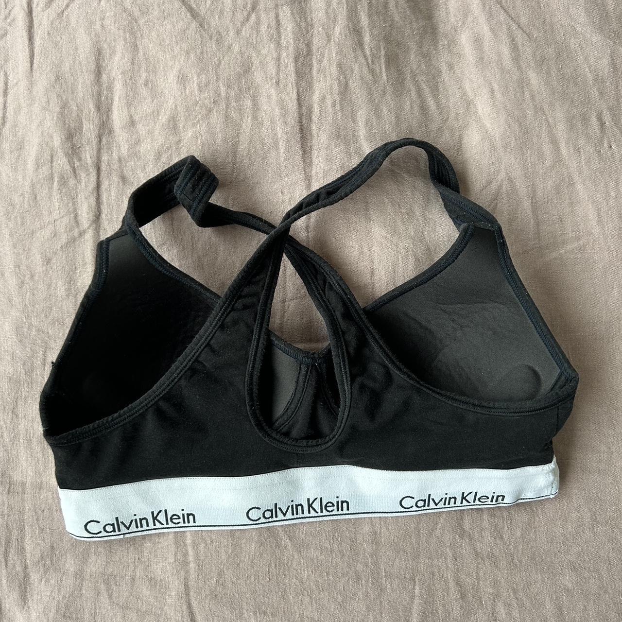 Black Calvin Klein padded bralette Size S Brand - Depop