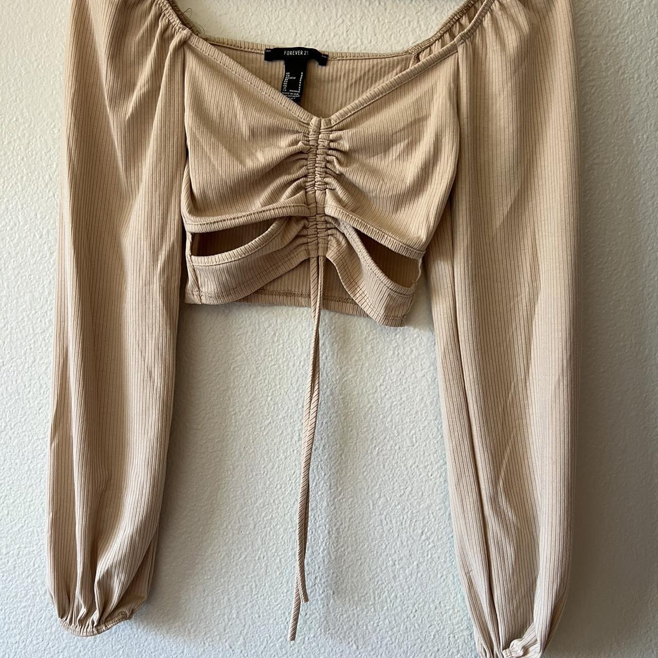 Forever 21 cropped longsleeve with some cut out