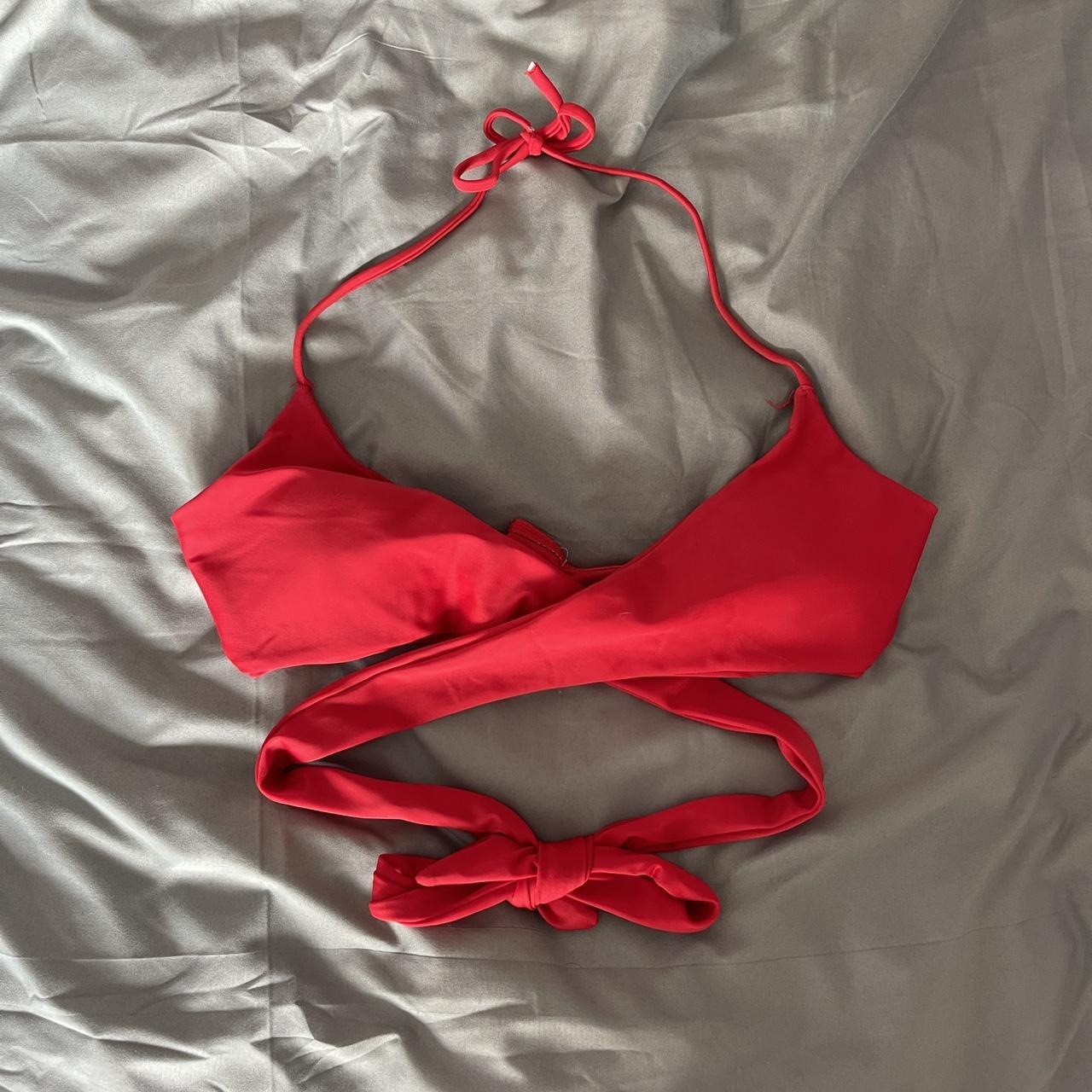 Shein Red Bathing Suit Top Sewn To Be Smaller Can Depop