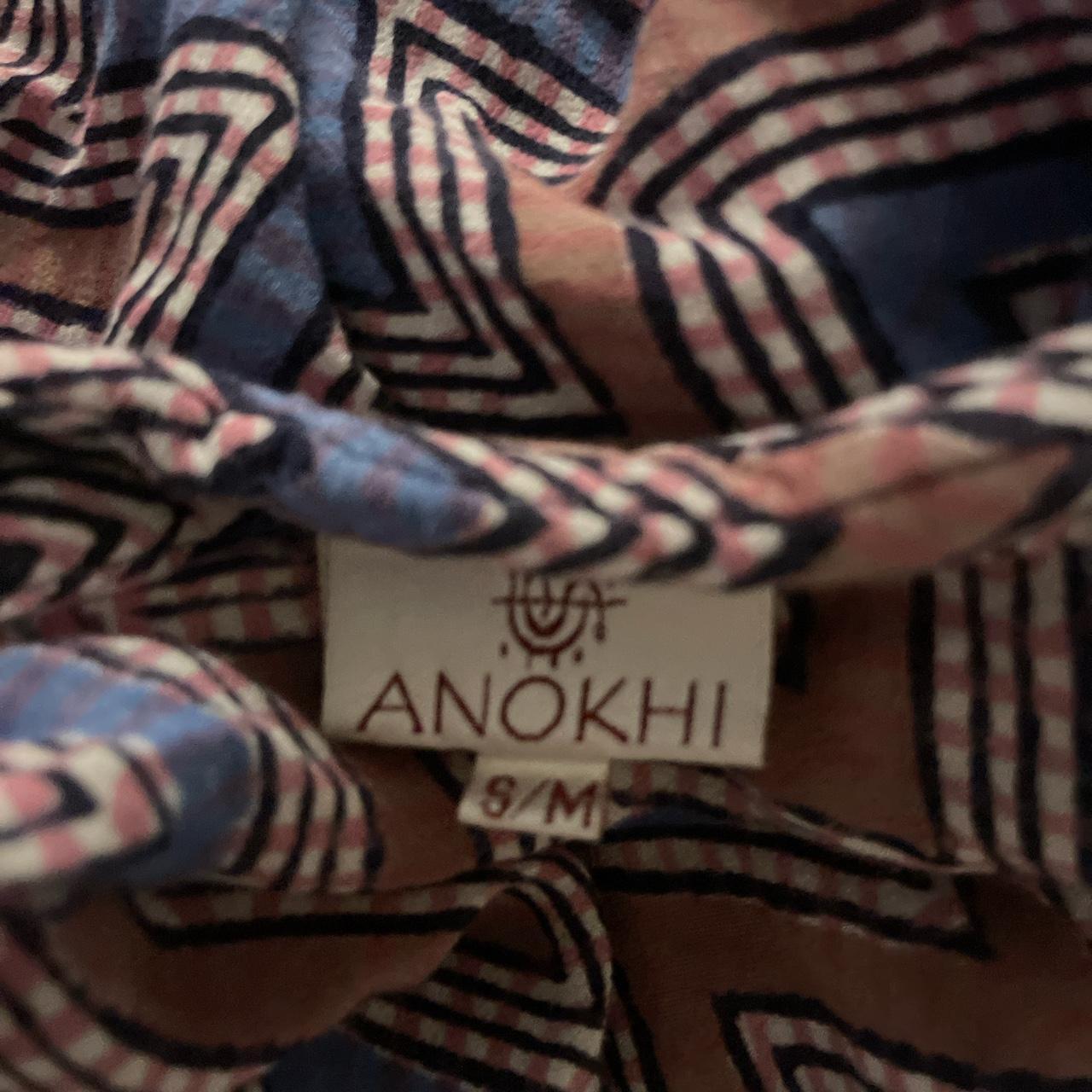 ANOKHI Women's Blue and Pink Trousers (5)
