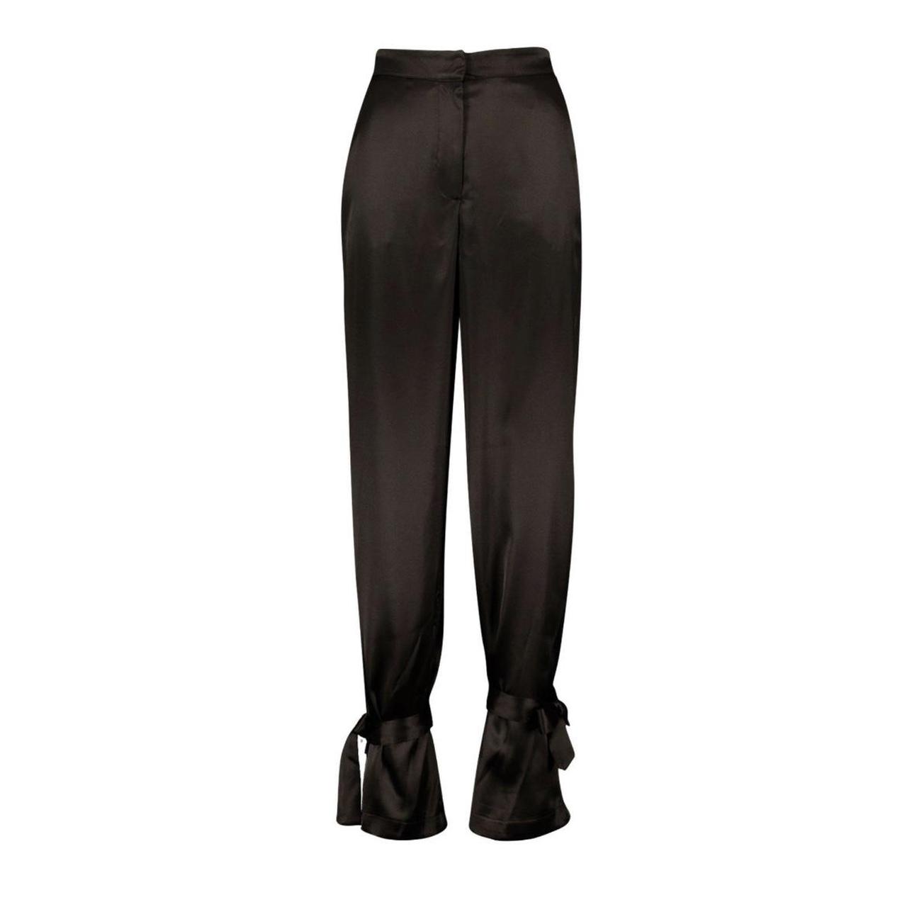 Satin Tie Ankle Relax Fit Trousers