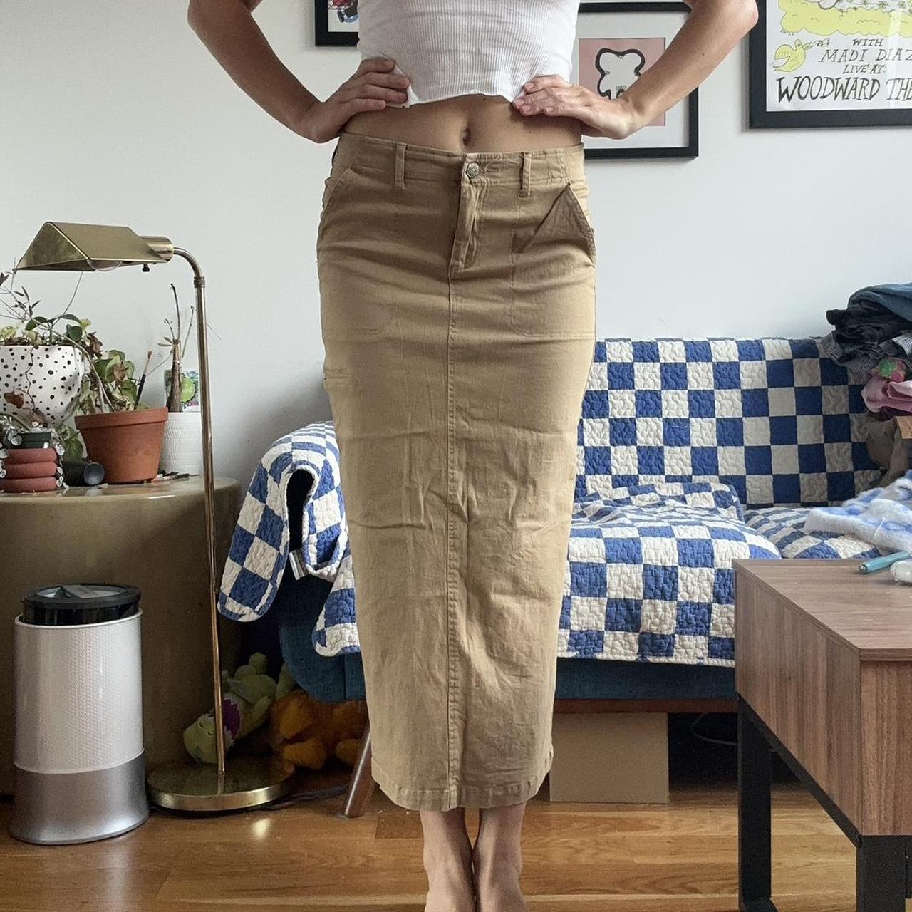 Khaki skirt womens vintage hotsell