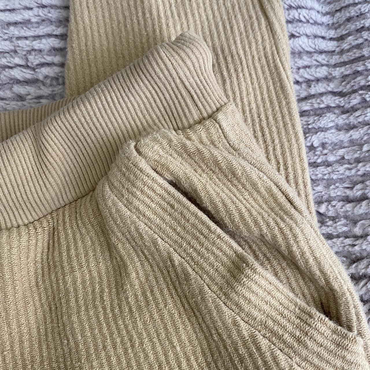 Tan Ribbed Joggers