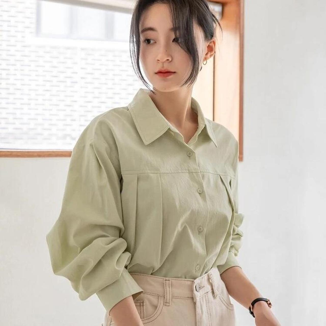 Dazy Mint Green Button Up Shirt No flaws just... Depop