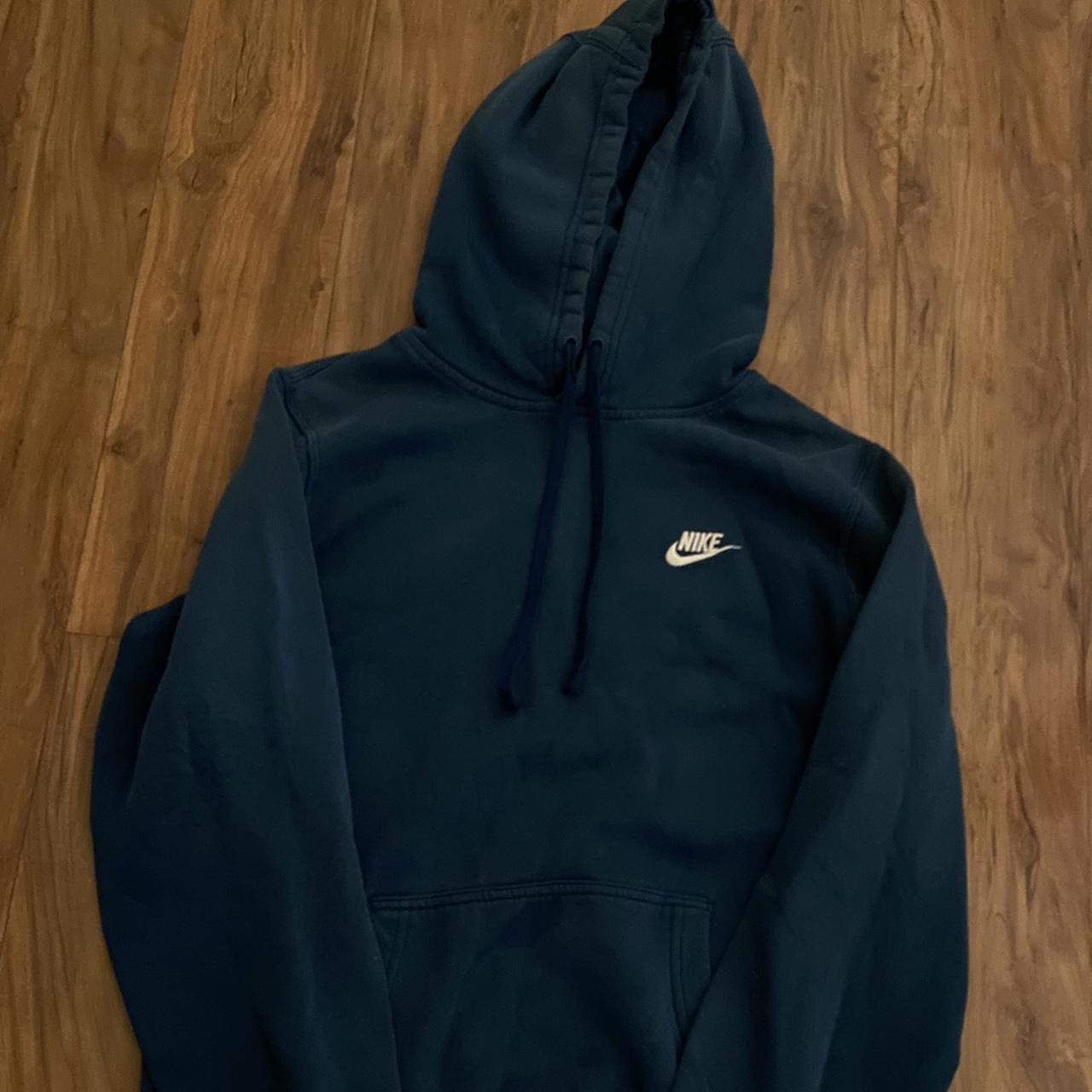 Nike Men's Blue and Navy Hoodie | Depop