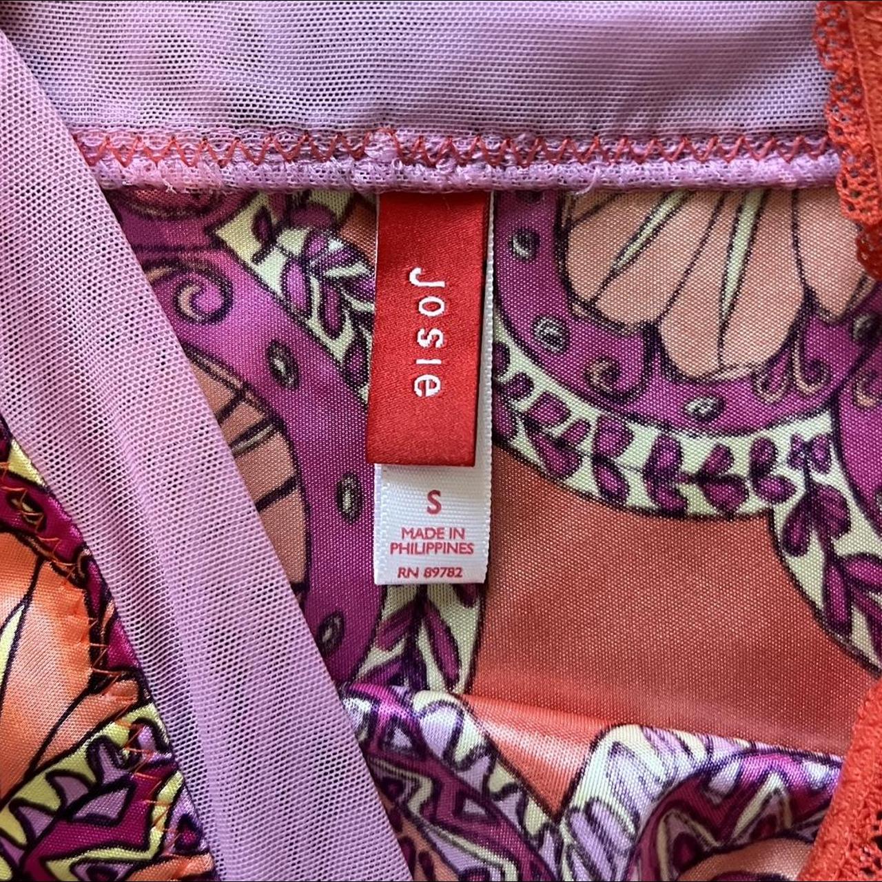 Josie Women's Pink and Orange Dress | Depop