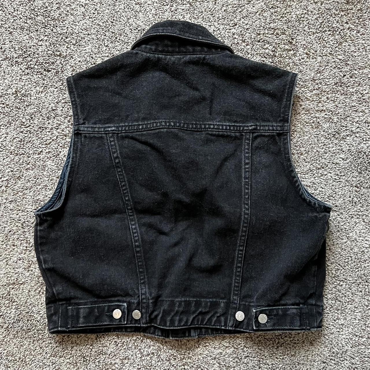 vintage Guess denim vest 90s Guess Jeans black denim... - Depop