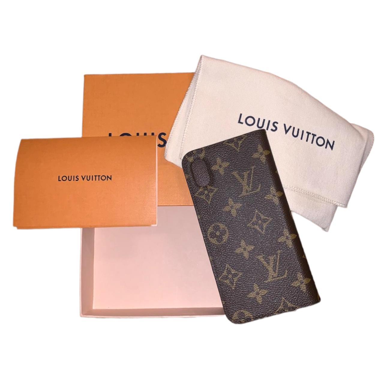 Authentic Louis Vuitton LV Monogram Folio iPhone 7 Case Brown