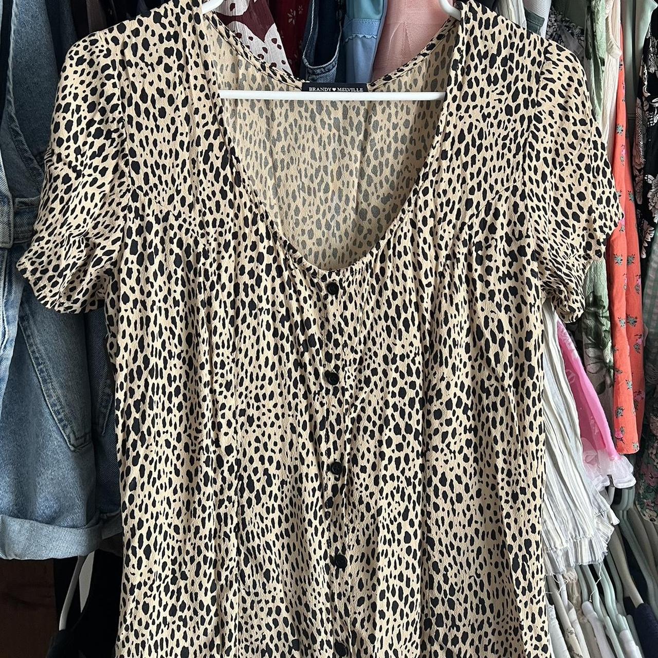 Brandy Melville BRANDY MELVILLE Cheetah Wrap Dress in Size Small