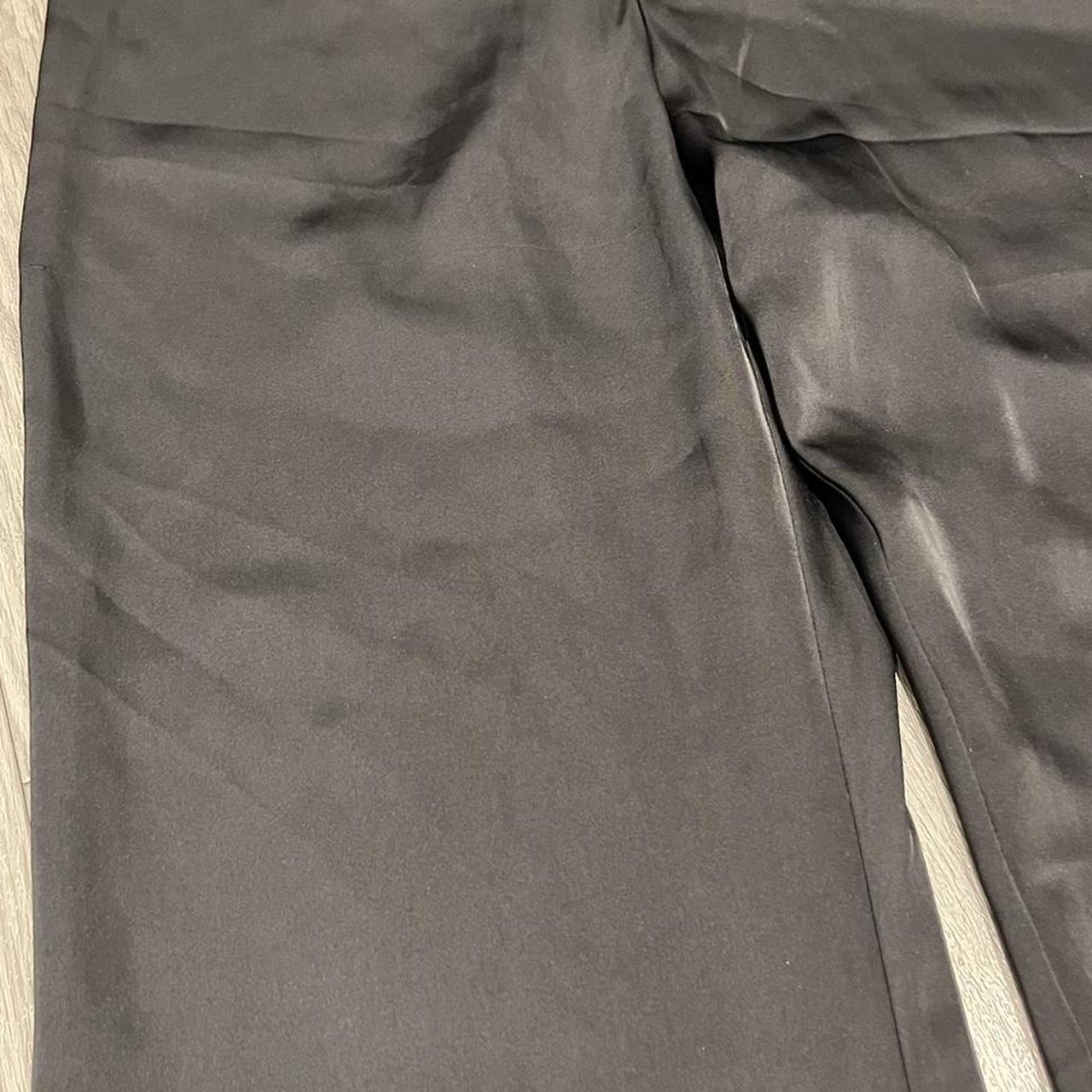 Black satin flared pants from cotton on, never worn - Depop