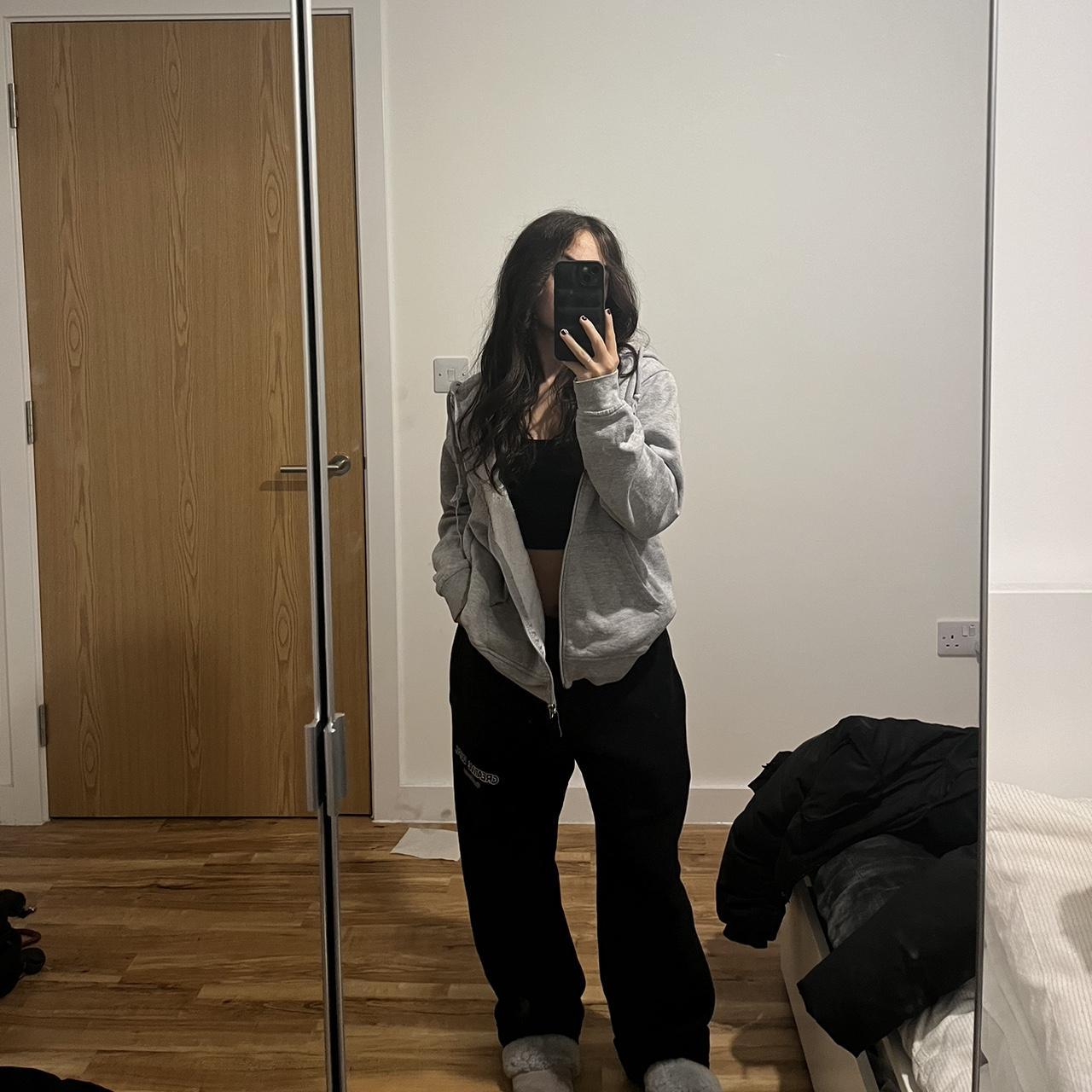 Primark Grey Oversized Zip Up Worn a few times Size L Depop