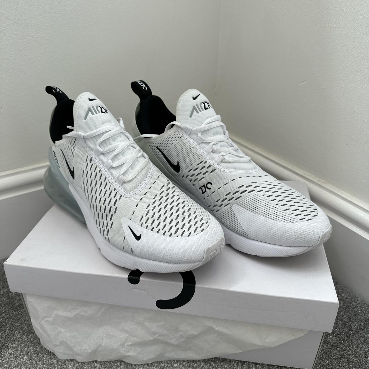 Nike Men's White and Black Trainers | Depop