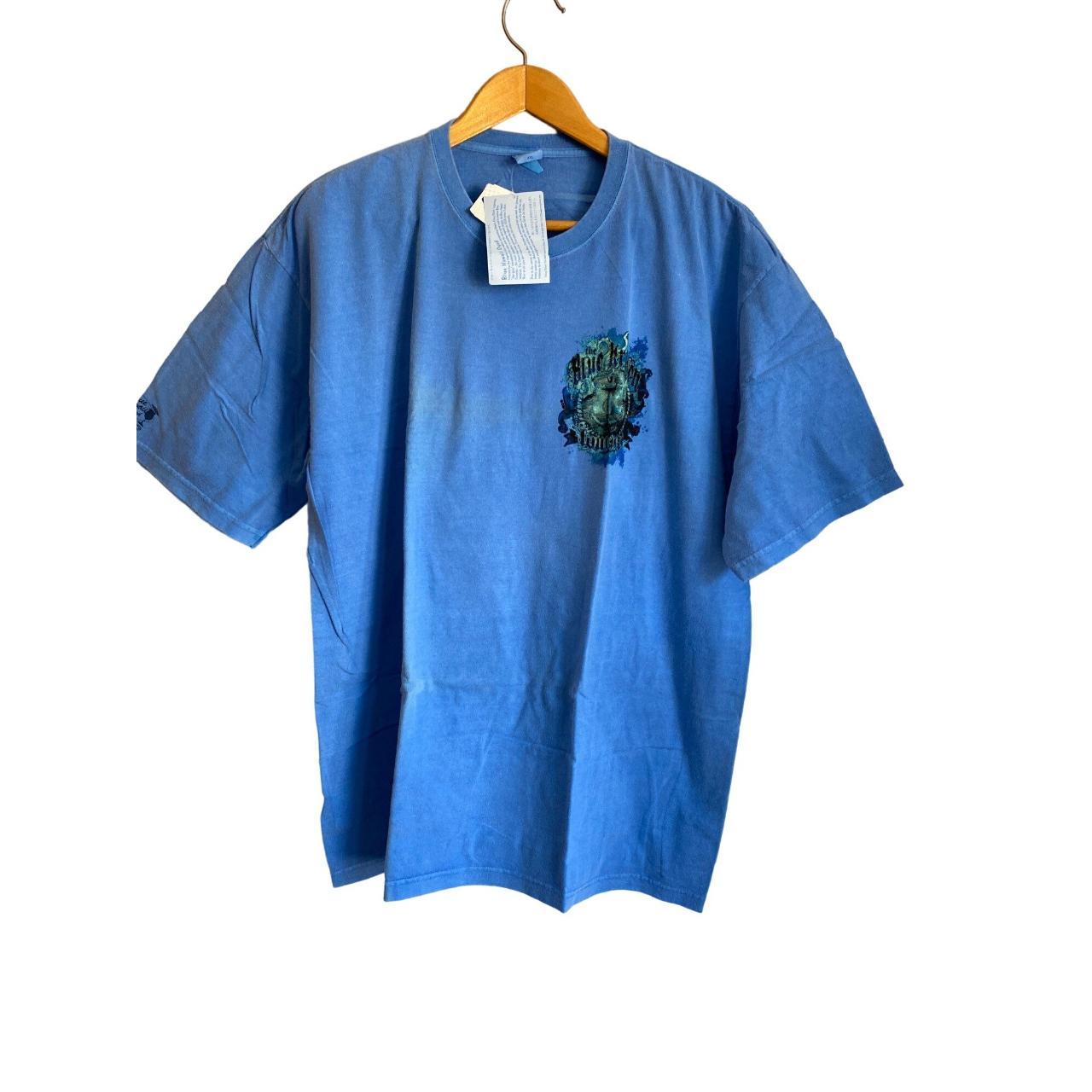 CRAZY SHIRTS MEN'S BLUE HAWAII DYED BLUE KRAKEN TEE... Depop