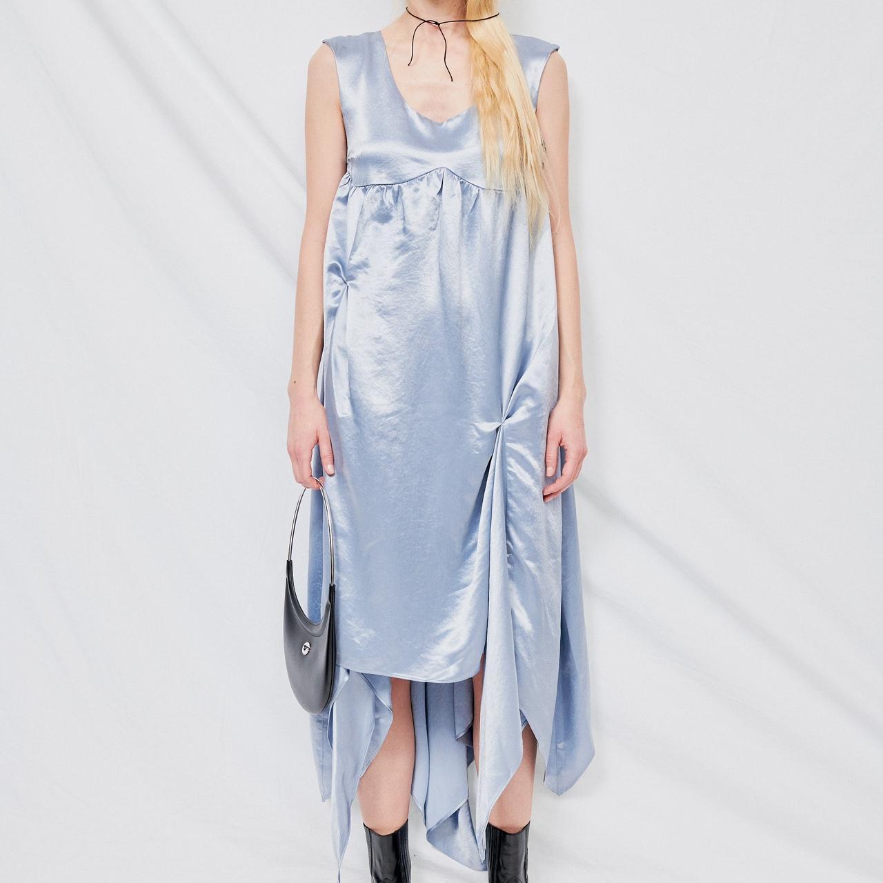 Eckhaus Latta Women's Blue and Grey Dress (2)