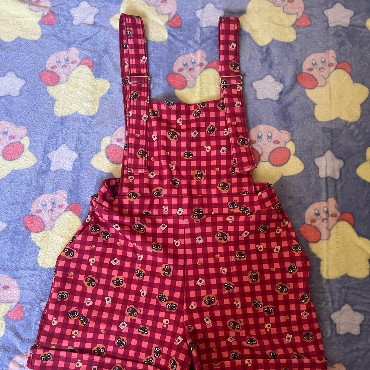 Blackmilk Animal Crossing red overalls Size... - Depop