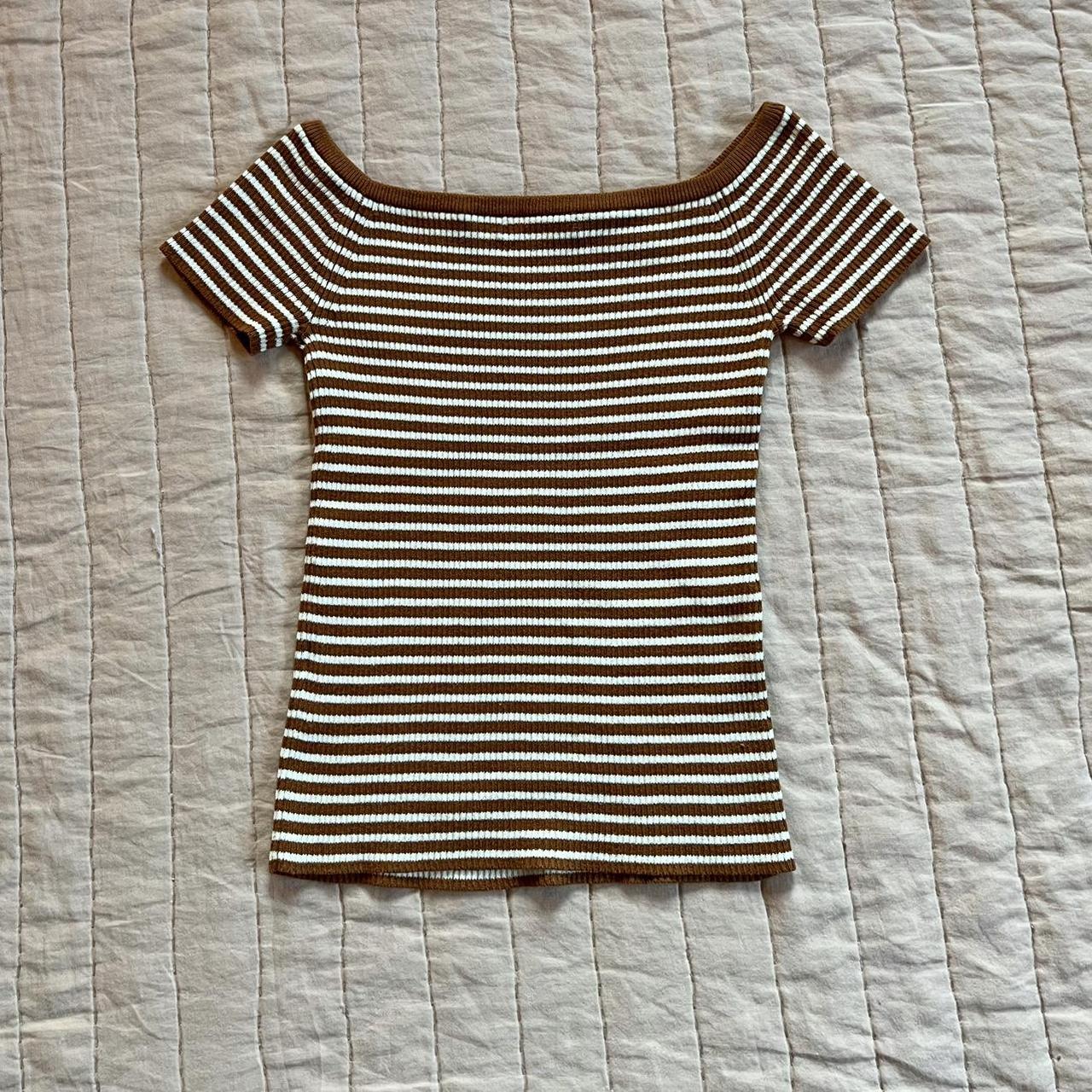 Madewell stretchy ribbed knit boatneck bateau short... - Depop