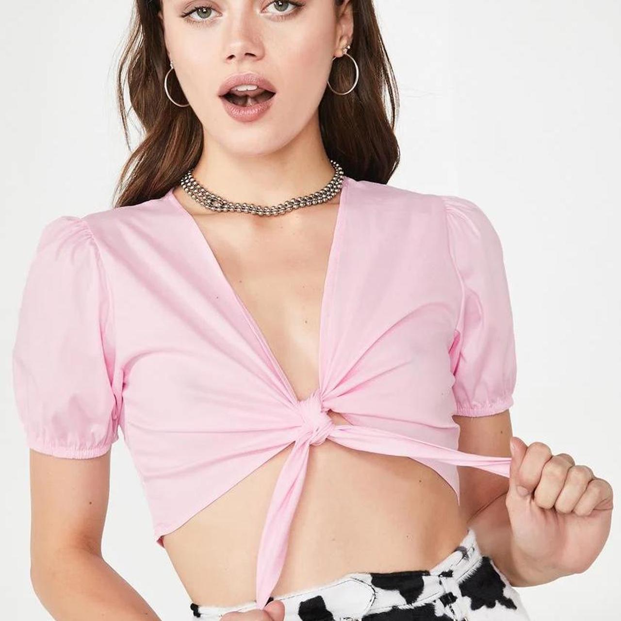 Valfre Women's Pink and Black Crop-top (2)