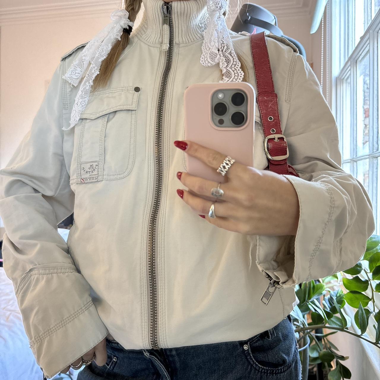 Vintage cream racer style jacket Motorcross / biker... Depop