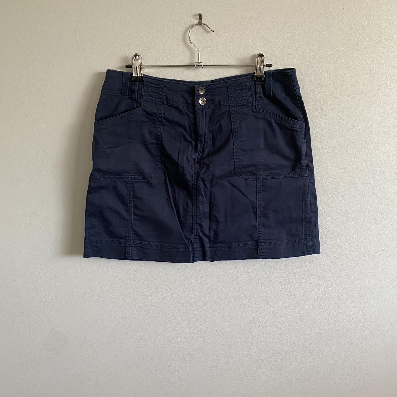 Witchery navy mini skirt. Pockets side and back.... - Depop