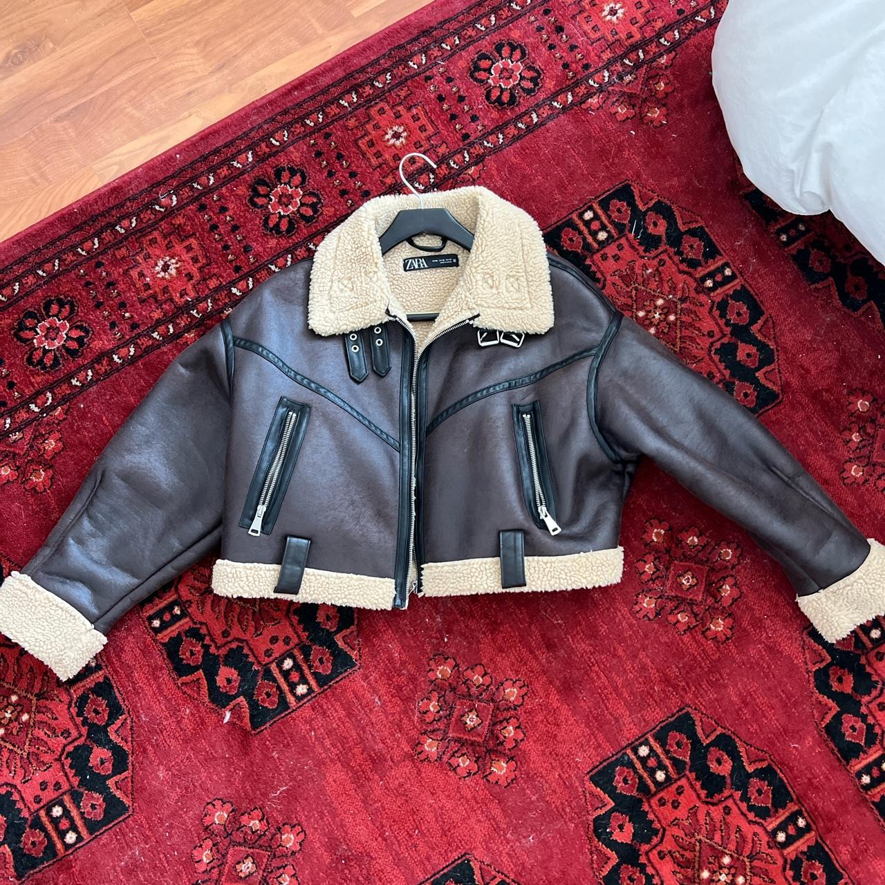 Zara jacket, bought a size do because it was the... Depop