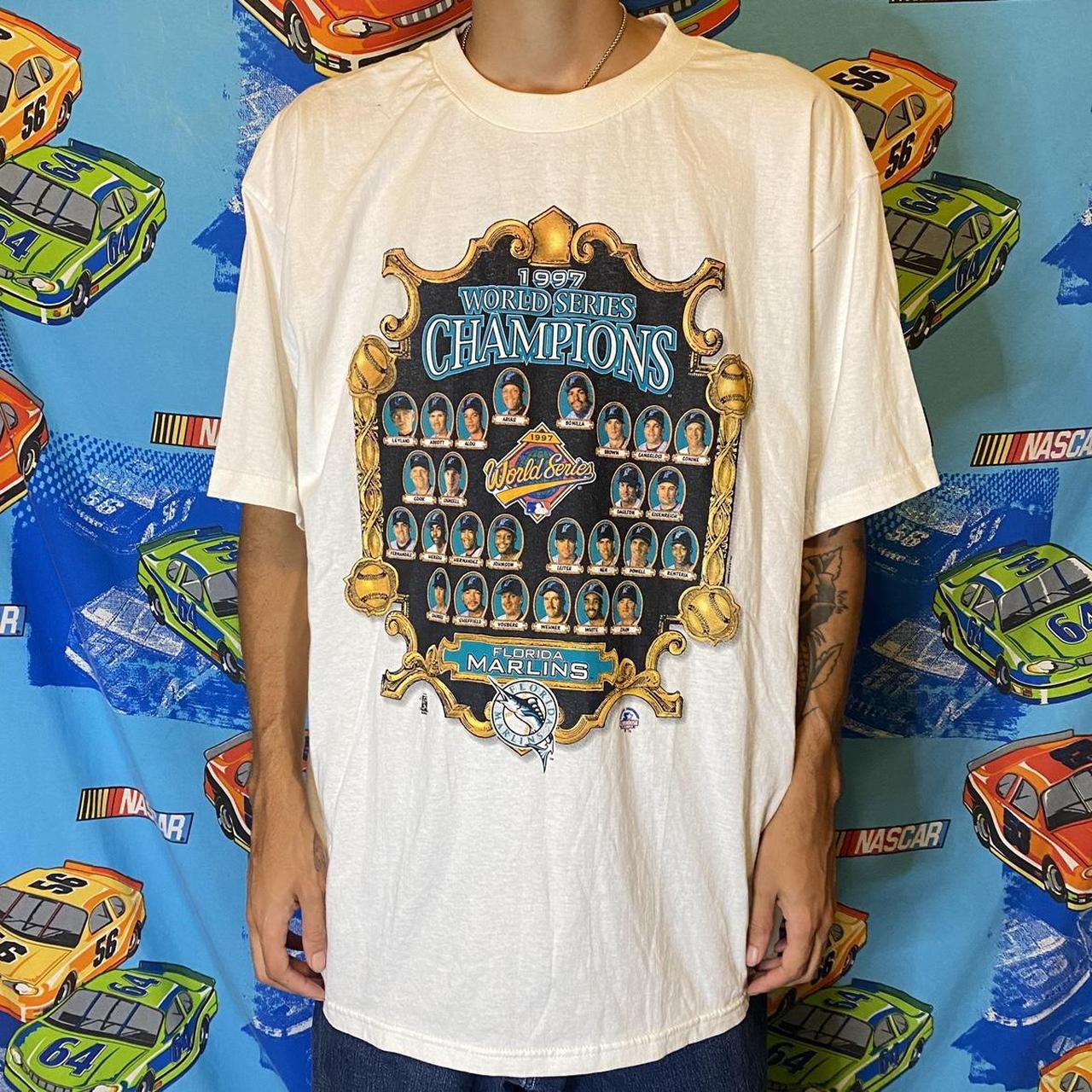 Florida marlins 1997 World Series Vintage Tee Fits - Depop