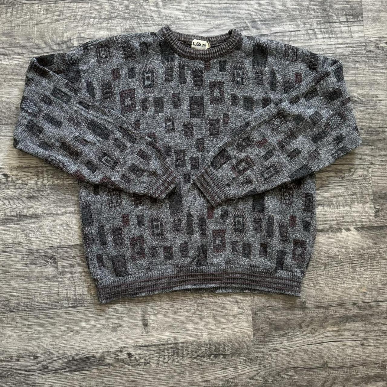 Vintage 80s Lavané knit sweater Loose fit Small... - Depop