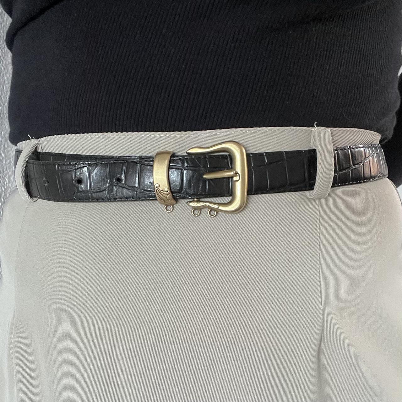 Cutest little black belt Picked up at a vintage... Depop