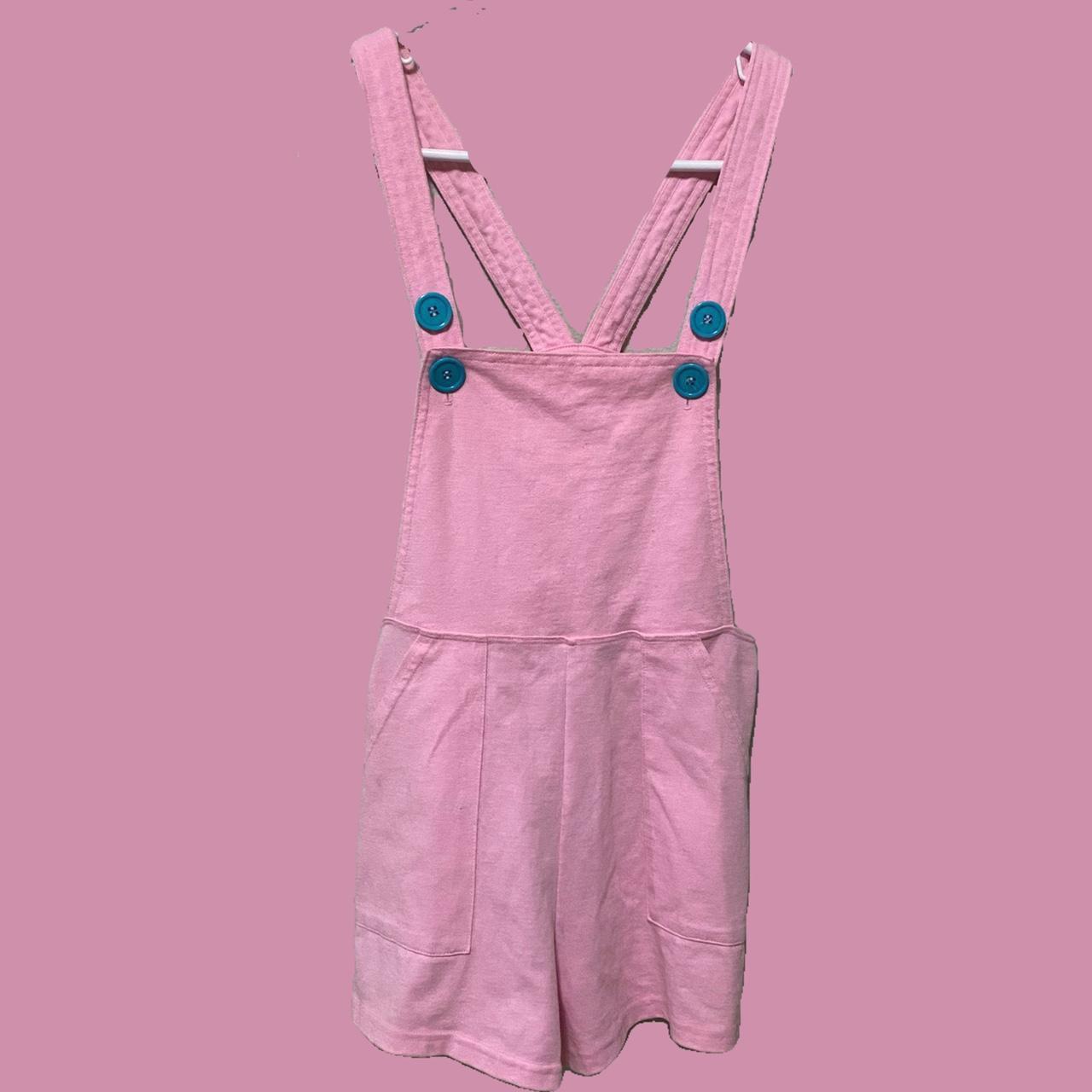 Pink overall shorts online