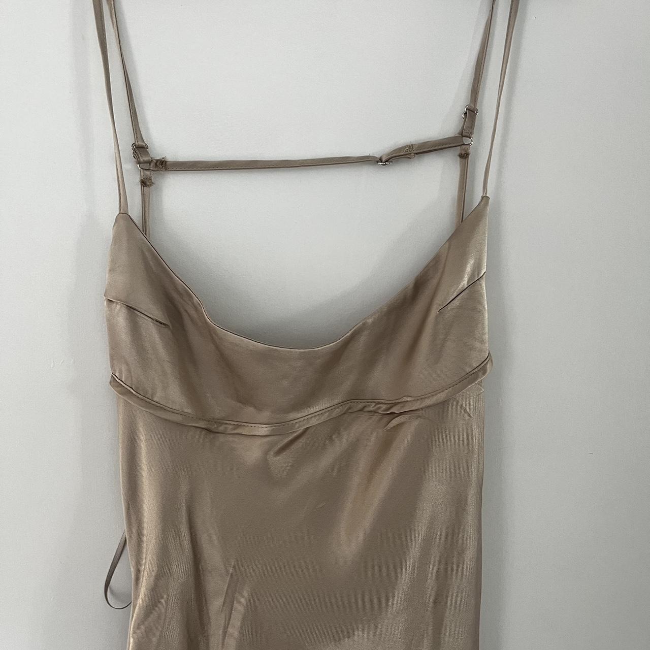 Sold out, Zara sarin champagne dress. Size Medium - Depop