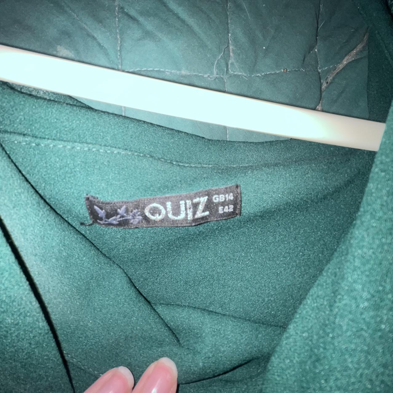 Quiz maxi emerald green off the shoulder... Depop