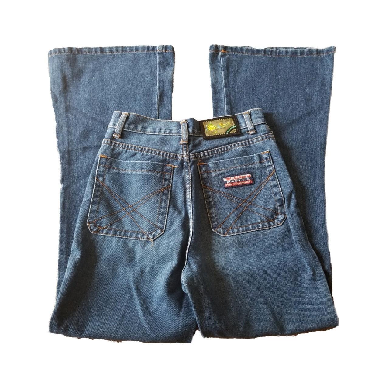 Vintage high waisted flare jeans 🦋. Size 26 but fits... - Depop