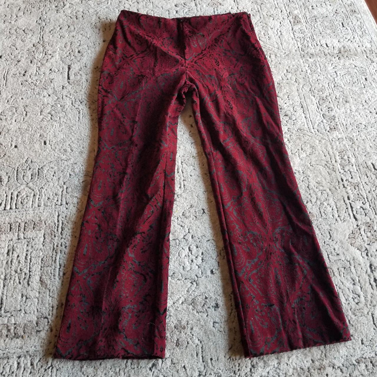 red velvet flare pants vintage BODY by victoria - Depop