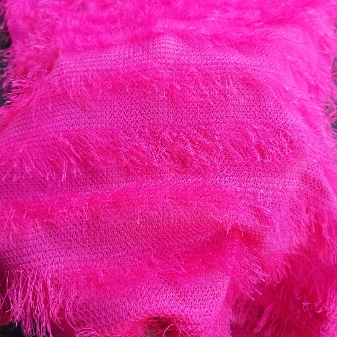 Gorgeous vintage 90'S hott pink semi sheer fuzzy... - Depop