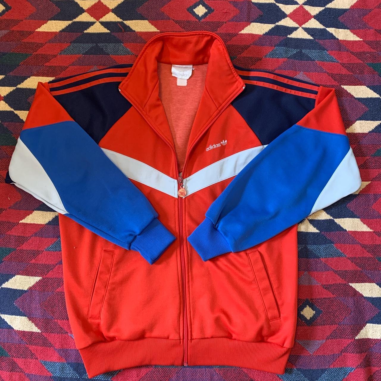Vintage adidas jacket red and blue 1960s - 1970s...