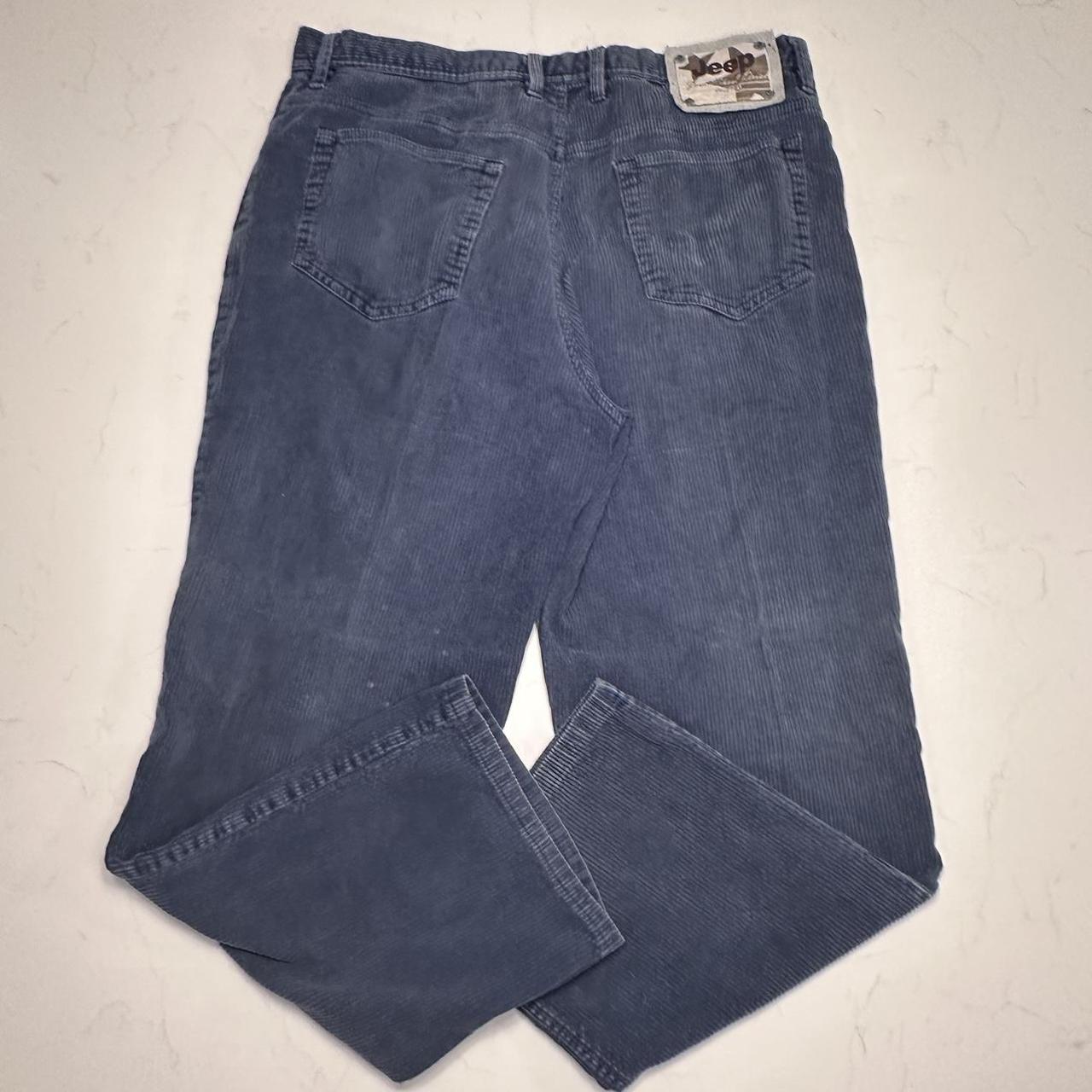 Rare Jeep Gear pants corduroy blue Some stains and... - Depop