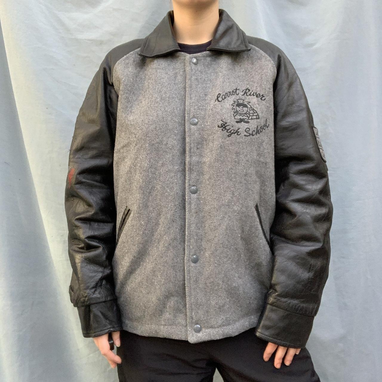 Women's Grey and Black Jacket Depop