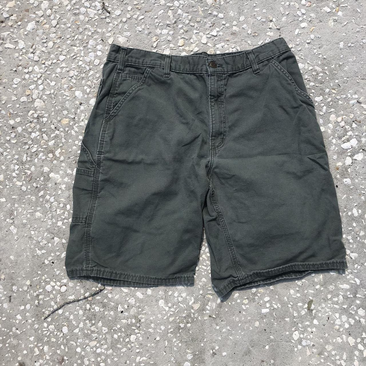 Carhartt Men's Green Shorts | Depop