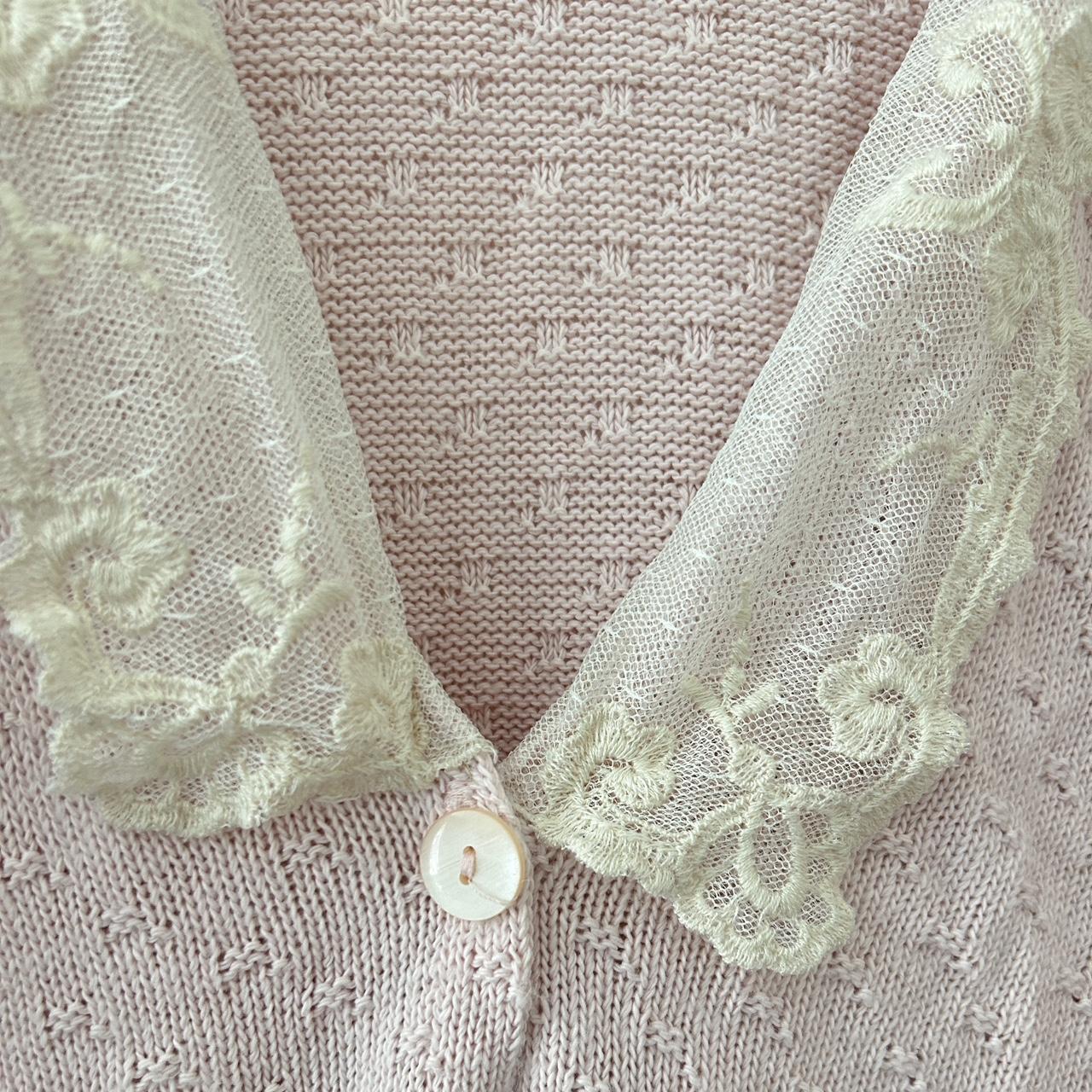 American Vintage Women's Pink Cardigan Depop