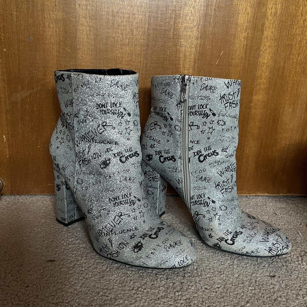 Circus sparkle heeled boots barely worn