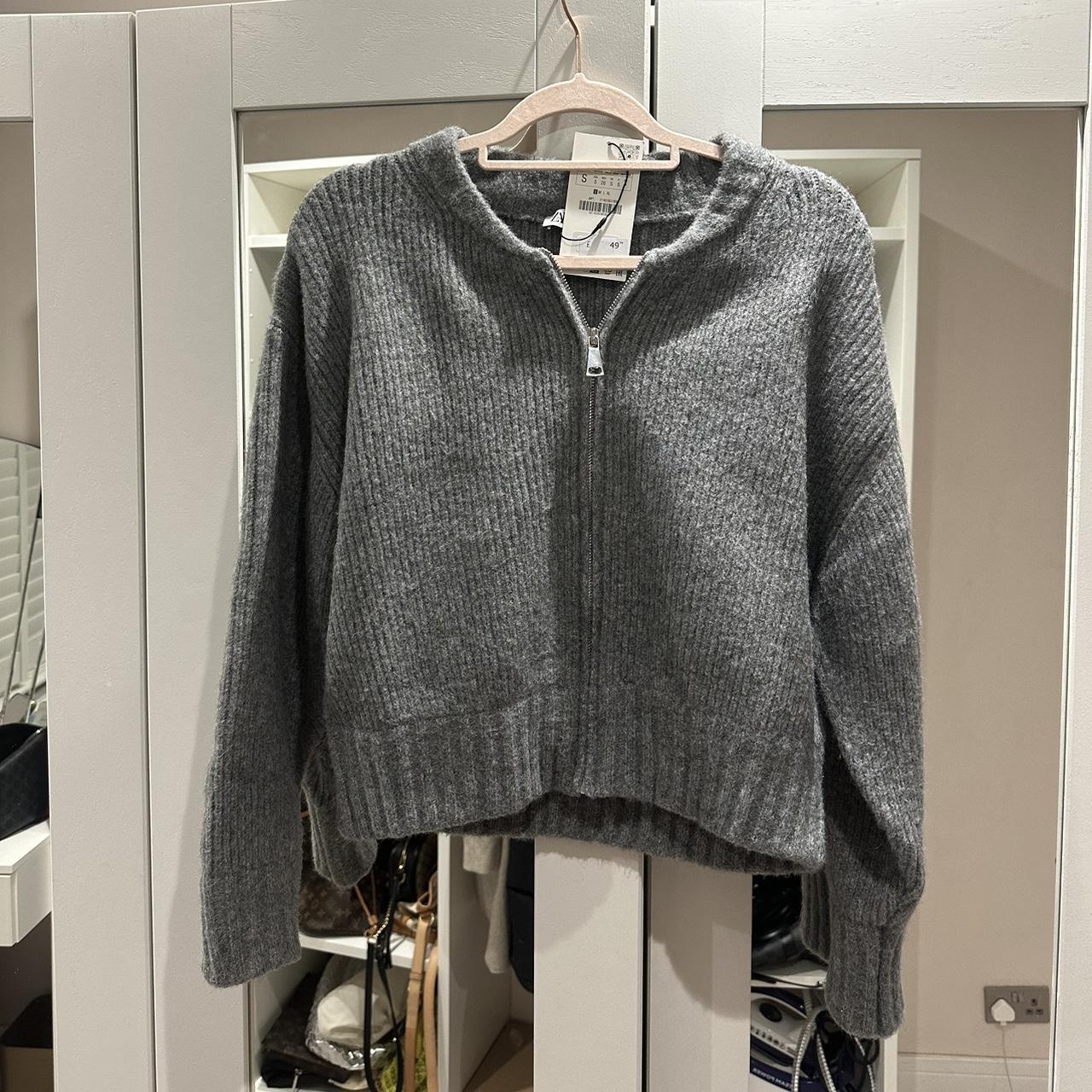 Zara grey wool bomber jacket, never worn tag still... Depop