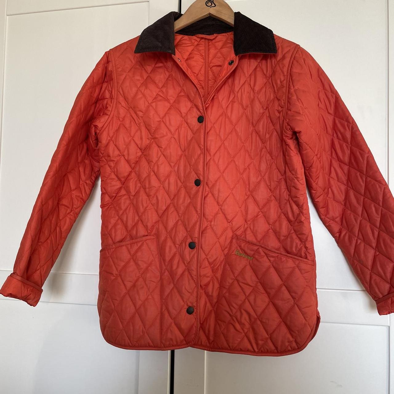 Barbour Women's Orange Coat | Depop