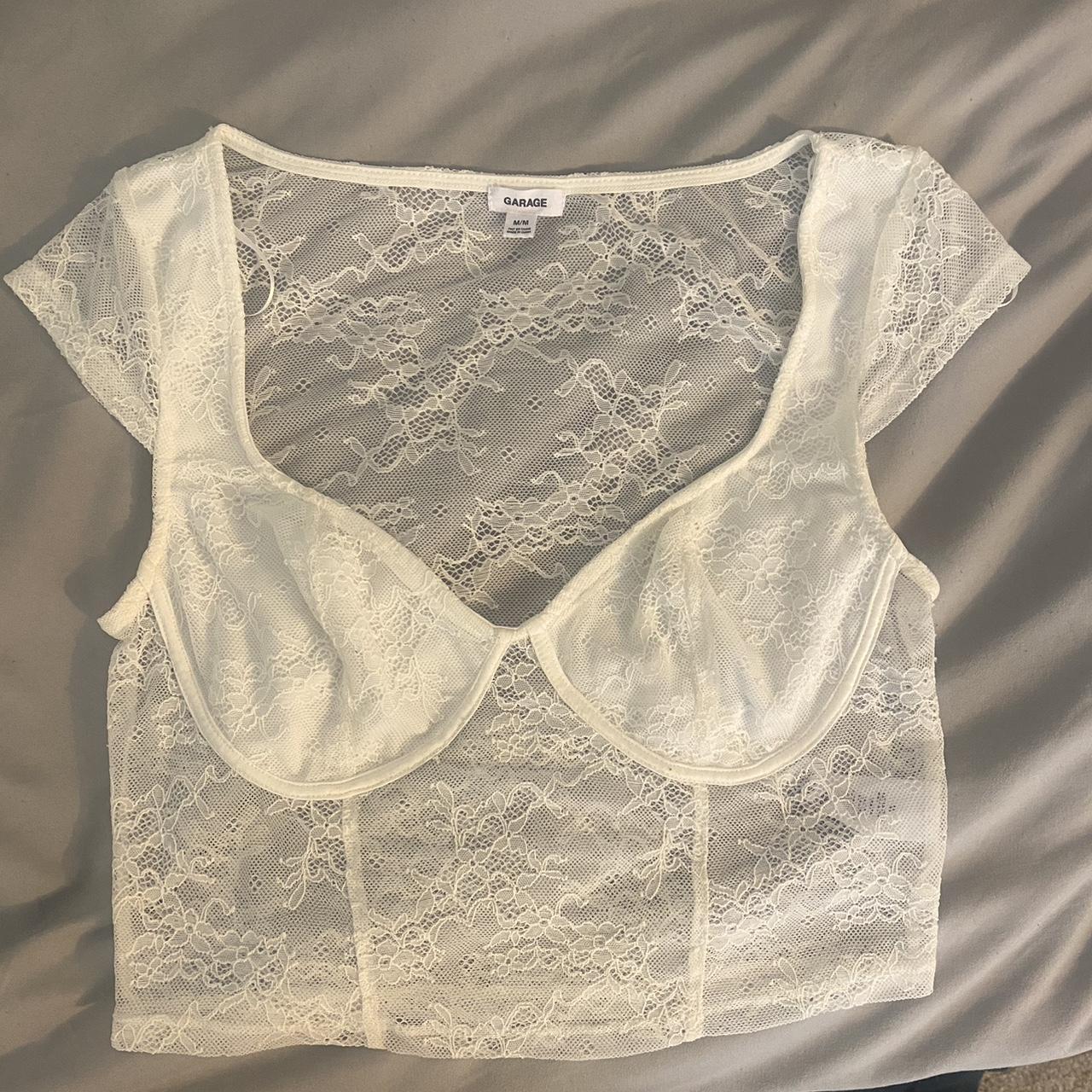 Garage Lace Top Very cute and flattering lace corset... - Depop