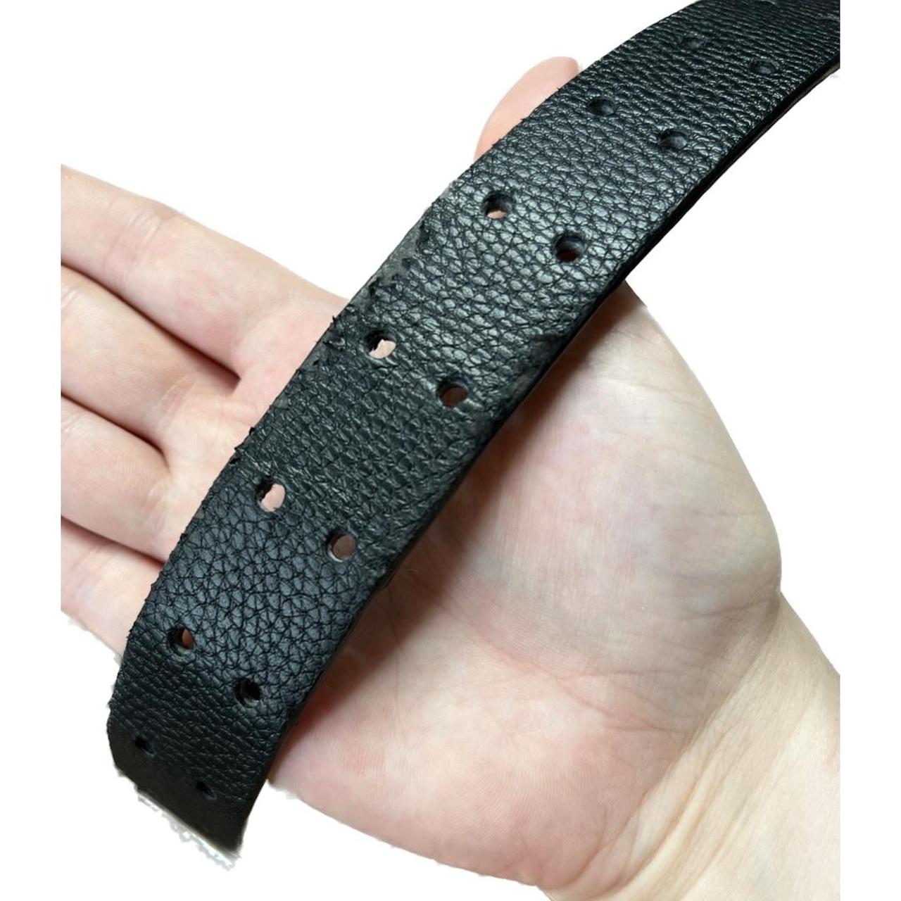 Target Black Faux Leather Belt With Silver Western... Depop