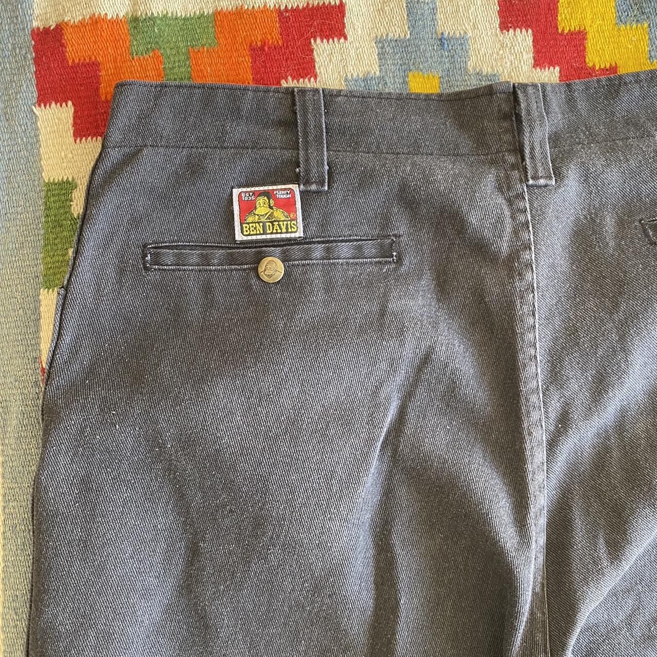 Vintage Ben Davis Black Workwear Pants Size 38x30 - Depop