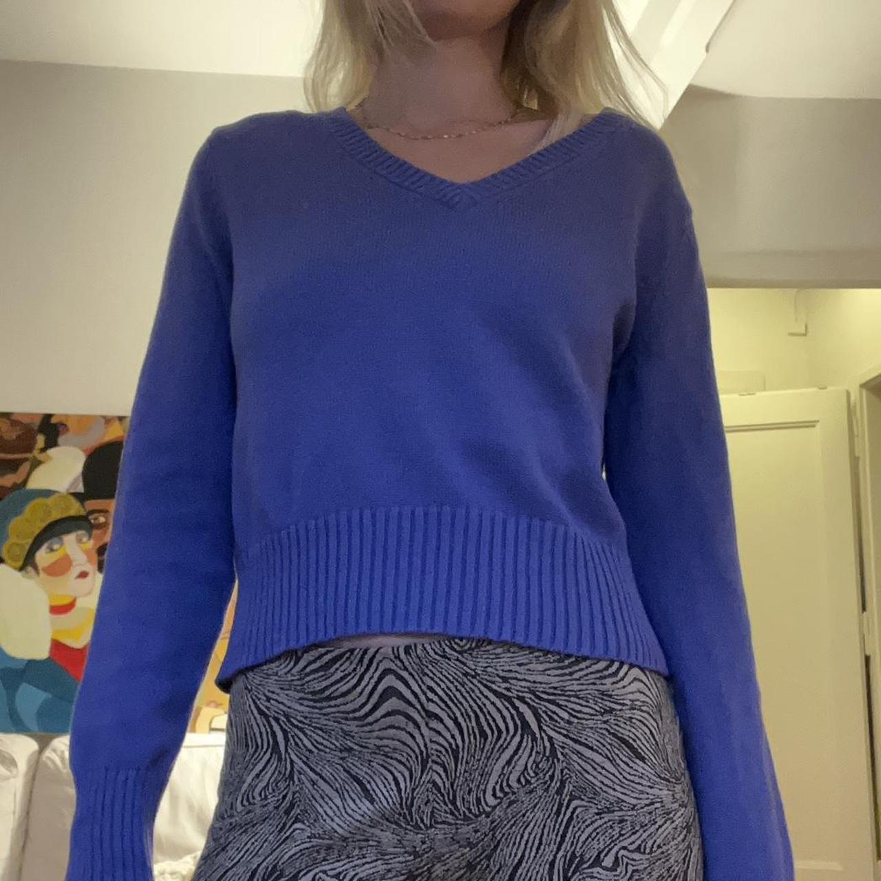 Blue sweater from Aritzia Sunday Best. Originally