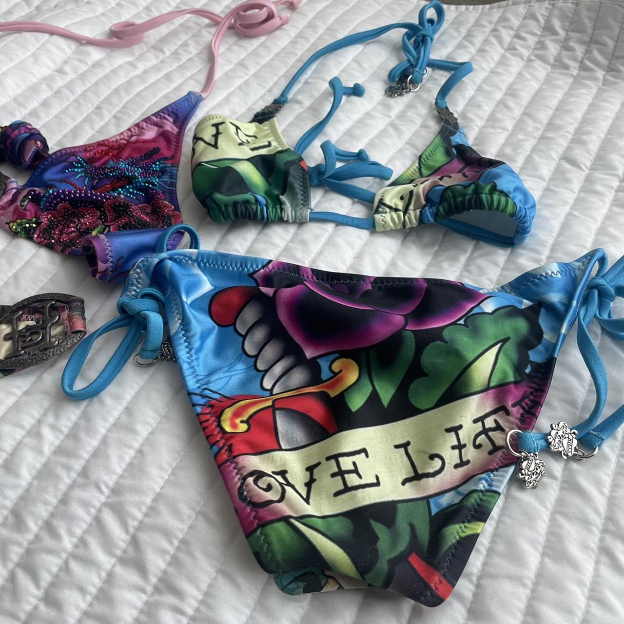 SOLD (: super rare y2k Ed hardy bikinis 😵😵😵 all | Depop