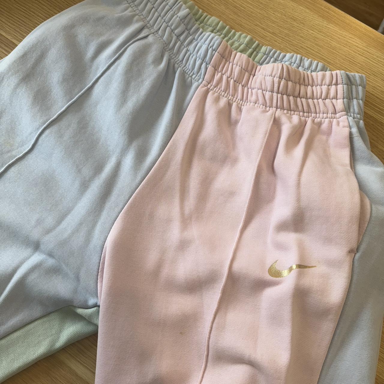 Pink Nike Pastel Colour Block Joggers Pink Tracksuit Trousers With Side  Stripes Buy Online Terranova