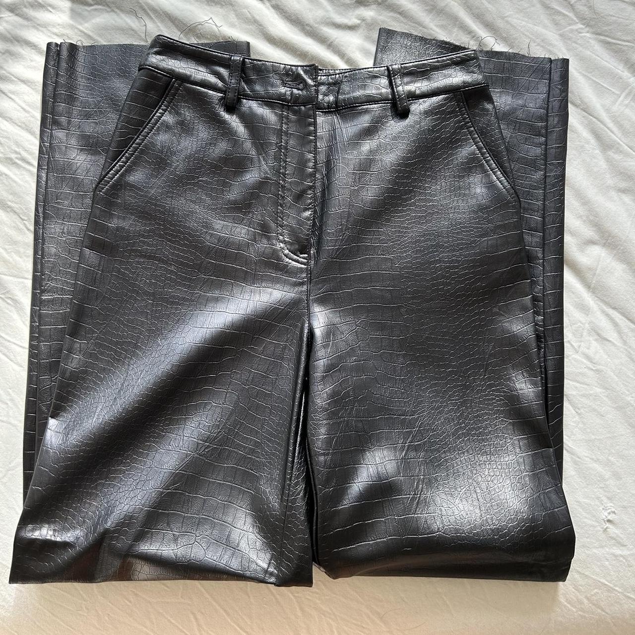 Glassons leather style pants Size 8 Cute at bottom... - Depop